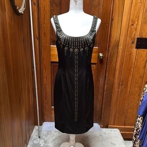 Elegant Black Embellished Dress